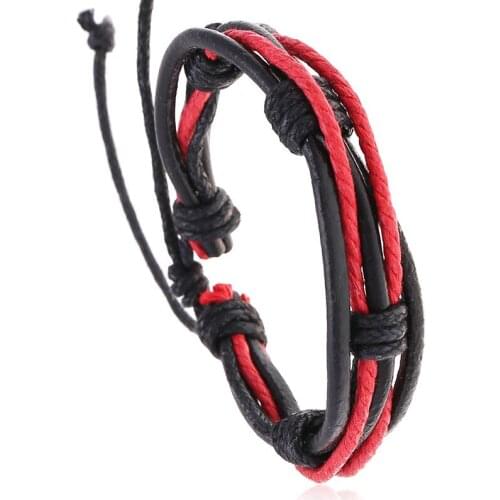 Jessingshow Handmade Fashion Jewelry Wrap Multilayer Leather Braided Rope Wristband Men Punk Bracelets & Bangles For Women