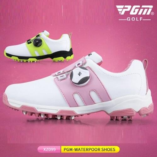 PGM Girls Boys Waterproof Golf Shoes Children Mesh Breathable Anti-slip Golf Sneakers Teenagers Lightweight Shoes D0757