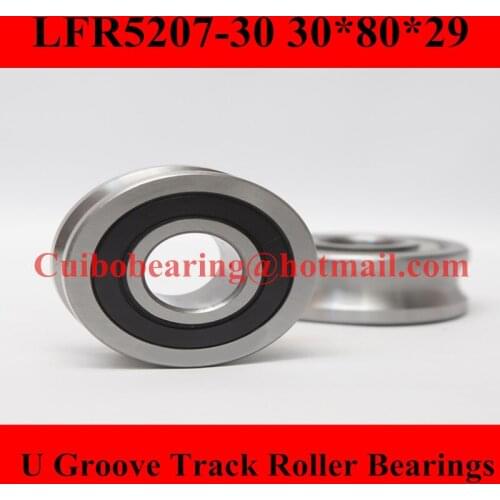 LFR5207-30 NPP Groove Track Roller Bearings LFR5207 (Rubber Seals) size:30*80*29mm
