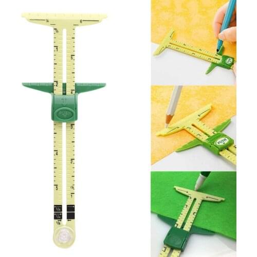 5 in 1 Multifunction Sliding Gauge Ruler Sewing Accessories Patchwork Tools Measuring Cross Stitch High Quality Ruler