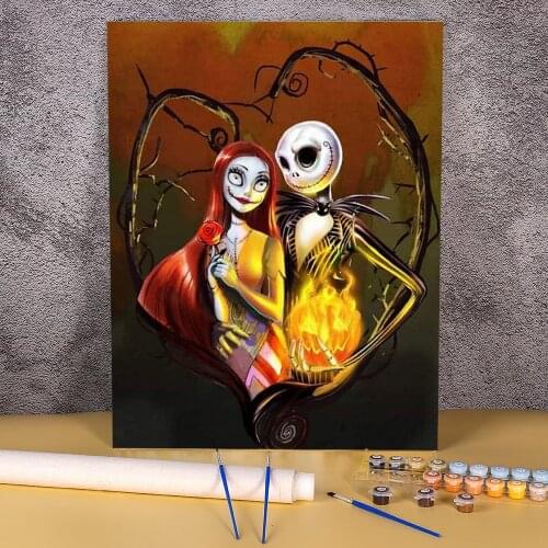 Tim Burton Coloring By Numbers Painting Package Acrylic Paints 50*70 Picture By Numbers Photo Wall Decoration For Handicraft