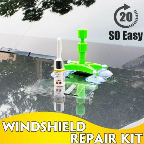 Windshield Car Window Glass Crack Repair Glue Kit Quick Fix DIY Car Windscreen Recovery DIY Tool Bullseye Rock Chip