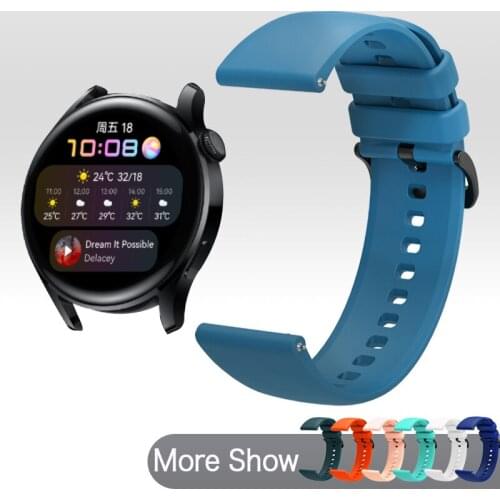22mm Watch Band For Huawei Watch 3 3Pro Watch Strap Soft Silicone Replacement Bracelet For Huawei Watch 3 pro 46/48mm Sport Band
