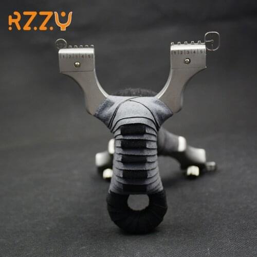 Hunting Slingshot High Power Stainless Steel Catapult with Flat Rubber Band Outdoor Entertainment Sports Shooting Accessories