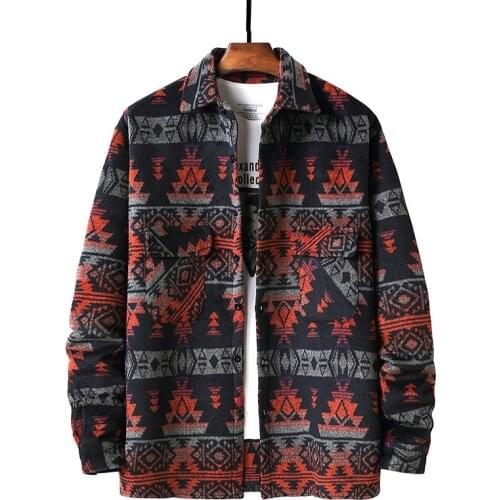 Mens Long Sleeve Classic Woolen Shirt Hipster Plaid Button Up Shirt Men Hip Hop Streetwear Harajuku Shirts Camisas Hombre XXL