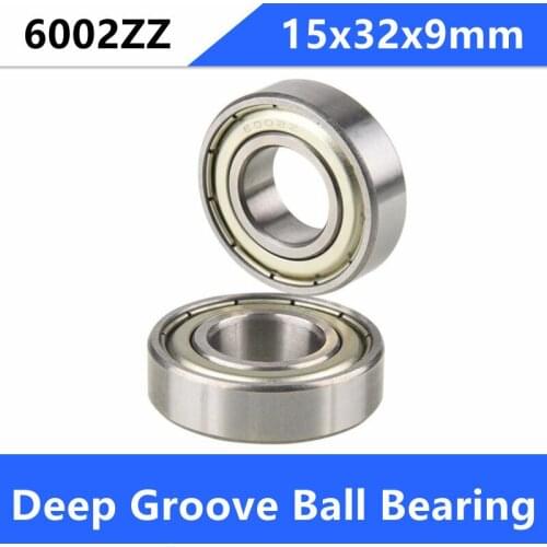 20pcs/lot 6002ZZ 15*32*9 shielded deep groove ball bearing 6002Z 6002 -2Z 15x32x9mm