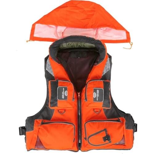 Unisex Polyester Life Jacket Professional Swimming Life Vest Fishing Vest Water Sport Safety Life Jacket Drifting Boating Kayak