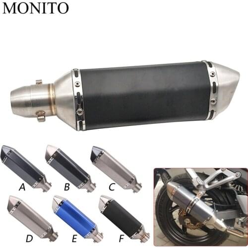 Universal Motorcycle Exhaust Dirt Bike Escape Modified Exhaust For MV Agusta Brutale 675 800 900 Suzuki Burgman 400