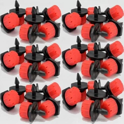 （Pack of 100）Micro Drip Irrigation Watering Emitter Drippers Sprinklers Pot - 360 Degree Adjustable Lawn Drip irrigation System