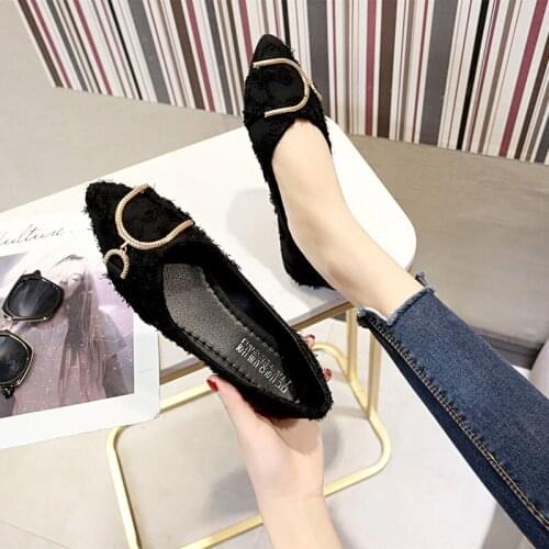 2021 Spring and Summer New All-match Pointed Toe Single Shoes Flat Shallow Casual Shoes Womens Shoes