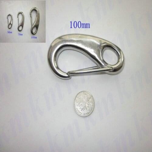 10PCS/Lot Free shipping wholesale stainless steel 304 egg shape snap hooks 100MM Length