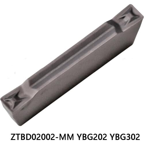 Original ZTBD02002-MM YBG202 YBG302 ZTBD 02002 2MM CNC Grooving Insert Steel Stainless Steel Carbide Inserts Lathe Tools