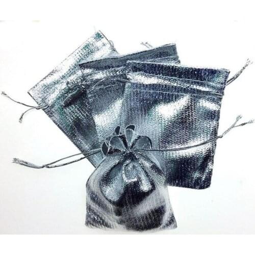 1000pcs 11*16cm Silver bags woman vintage drawstring bag for Wed/Party/Jewelry/Christmas/Gift diy handmade Pouch Packaging Bag