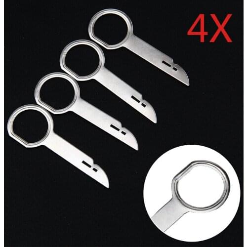 4PCS Car Radio Removal Key Tools Car Styling Radio Removal Key CD Stereo Head Unit Audio Removal Release Tools