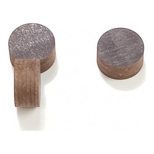 8pcs/lot 6layers dark brown pigskin cue tips SS/S/M/H 12/13/14mm Billiards Pool tips without logo can customize China