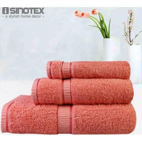 Face Bath Towel Sets Bathroom 100% Pure Cotton Satin Terry Plain Dyed Hand Cloth Fair Washcloth Brand Gift For Adults 3 PCS/Lot