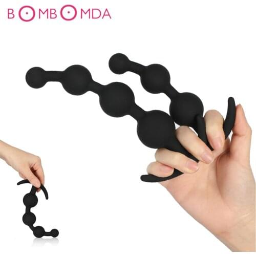 Big Anal Beads Butt Plug Prostate Massager Sex Toys for Adults Men Women Gay Soft Silicone Vagina Anal Plug G Spot Stimulator