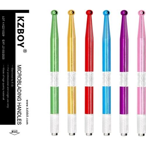 Fast Shipping 100PCS Sterile Microblading Hand Tools Assorted Color Microblade Holder with Sterile Package