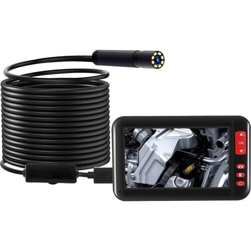 4.3inch Color Screen HD 1080P Digital Borescope 8MM Camera Diameter Built-in Rechargeable Lithium Battery With Brightness 8LEDs