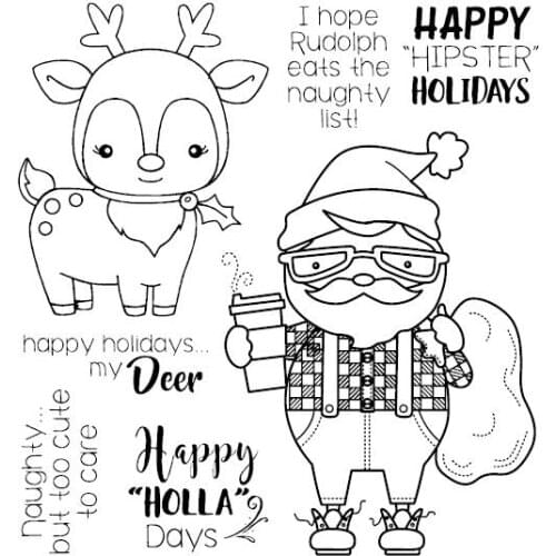Santa Claus Christmas Clear Stamp Or stamp for DIY Scrapbooking/Card Making/Kids Fun Decoration Supplies