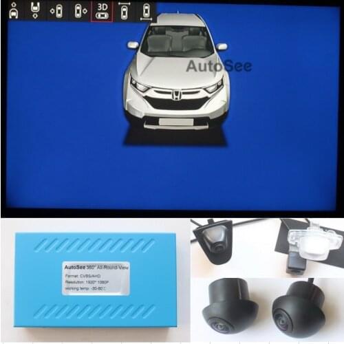 For Honda CRV XRV VEZEL 360 degree surround view camera Bird eye SVM 1080P, with dynamic steering parking guide line