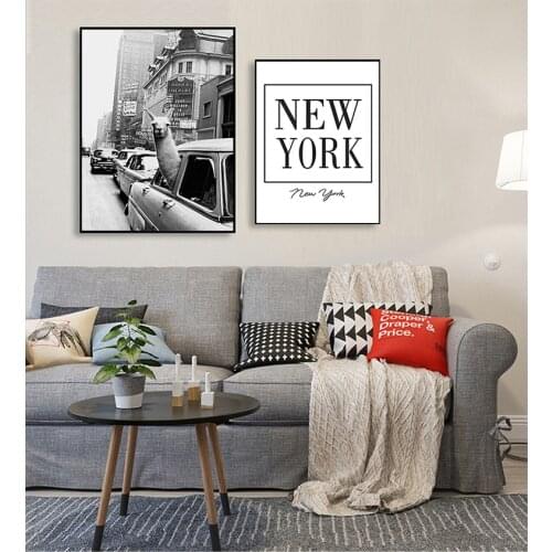 City Photo Picture Wall Art Home Decor Llama in a taxi on Times Square Canvas Print and Vintage llama Print New York