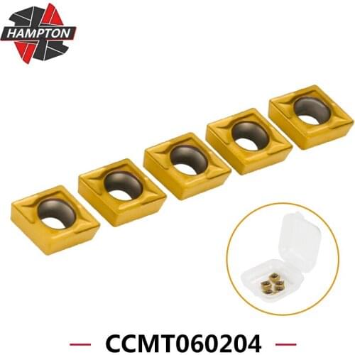 Hampton 5pcs Carbide Inserts Set CCMT060204 Internal Turning Tools CNC Milling Cutter Lathe Tools