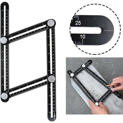 Aluminum Alloy Irregular Four-sided Folding Angle Ruler Angle Measuring Tool
