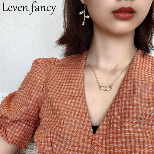 925 Sterling Silver Necklace Hollow Clouds Pendant Necklace For Women Female 18k Gold Choker Necklace Twisted Fine Jewelry 925