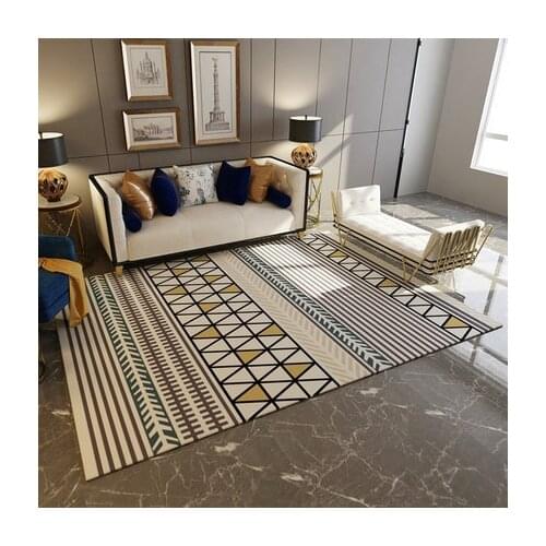 Geometric Pattern Carpet Nordic Modern Style Simple Living Room Coffee Table Rug Bedroom Rectangle Mat