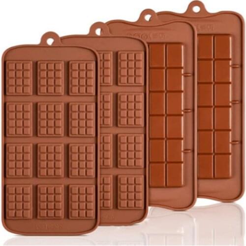 Square Chocolate Mold Chocolate Cake Soap Mold Baking Ice Tray Mould Baking Mould Cake Decorating Silicone Fondant Coffee Molds