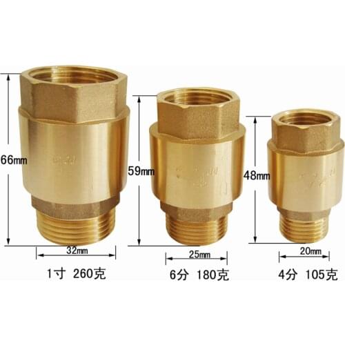 Brass 1/2" 3/4" 1" Female x Male thread wire mouth vertical check valve non-return valve