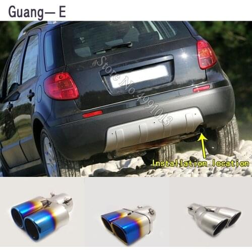 Car stickers cover muffler exterior back end pipe dedicate exhaust tip tail outlet ornament For FIAT Sedici 2006-2013