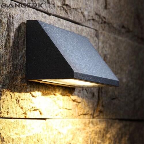 Outdoor Modern Wall Lamp COB 8W LED Porch Lights IP65 Waterproof Sconce Aluminum Lighting Wall Lamps Garden Decor Fixtures