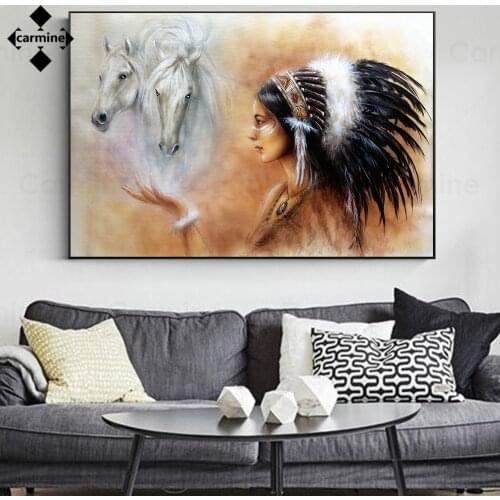 Egyptian Woman Wall Art Print Poster Home Decor Animals Horse Canvas Poster Decoration Room One Piece Nordic Painting Interior