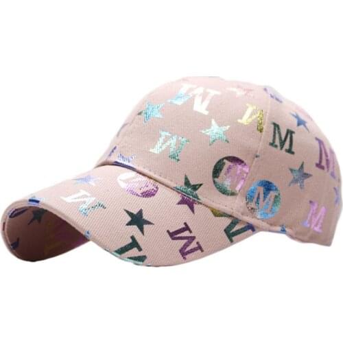 New Letter M Star Print Face Cap Hats For Men Women Color Baseball Caps Summer Outdoor Sports Shade Visor Hat Casquette