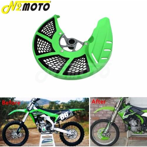 Motorcycles Front X-Brake Disc Guard Cover Protector For Kawasaki KX125 KX250 KX250F KX450F KLX450R KX KLX Dirt Bike 2006-2018