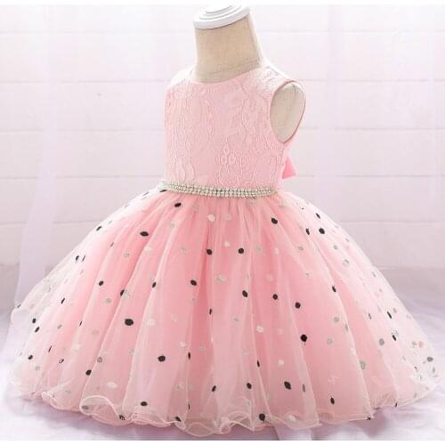 Newborn Girls Birthday Princess Dress Flower Cake Baby Girl Dress Party Wedding Baptism Children Clothing Costume Vestidos 0-2y