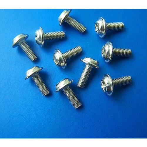 PWM1.4 M1.7 M2 M2.5 M3 *3 4 5 6 8 10 12mm Round head with gasket cross phillips machine teeth screws