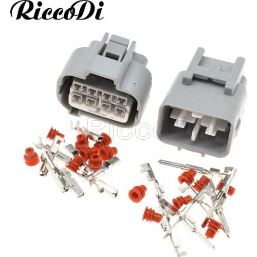 1-20 Sets 8 Pin Way Female Male Car Rear Radar Assembly Plug Connectors For Honda Accord XRV CRV 7283-7080 7282-7080