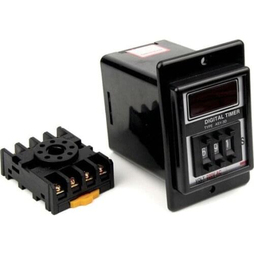 ASY-3D 1S - 999S Digital Timer Time Delay Relay AC220V/380V/110V DC12V/24V with Base