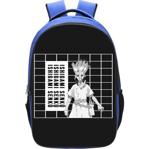 Anime Dr Stone Backpack Boy Girl Bag Student School Bag High Capacity Fashion Cartoon Knapsack Men Travel Bag Mochila