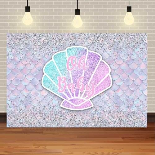 SeekPro Sea Mermaid Princess Bokeh Party Baby Shower Girls' Photography Background Children Birthday Studio Mi Bautizo Backdrop