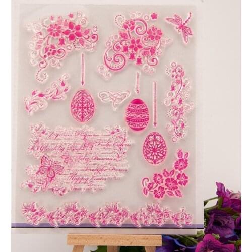 Flower Silicone Clear Rubber Stamp Dies for Diary Scrapbooking DIY Card Making M17D