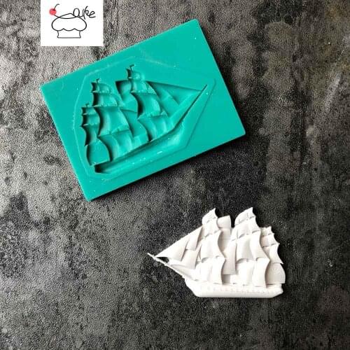 Sailboat Cake Tool baking silicone mold hightemperature DIY chocolate cake decoration fondant Epoxy silicone mold H168