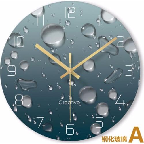 Record Glass Wall Clock Modern Design Nordic Style Minimalist Quiet Wall Clock Roman Numerals Kitchen Wandklok Home Decor AD50WC
