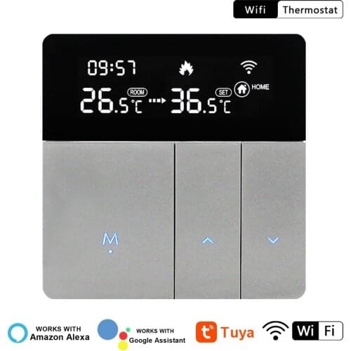 Smart WiFi Thermostat 230V 3A/16A Temperature Controller Electric Floor Heating Water Gas Boiler Thermostat Works with Tuya App
