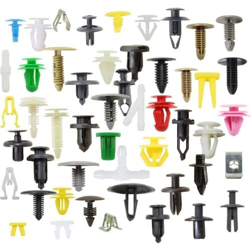 200-500pc/pack Mixed Auto Fastener Nylon car Bumper Clips Retainer Rivet Door Panel Fender Liner Universal Fit for All Vehicle