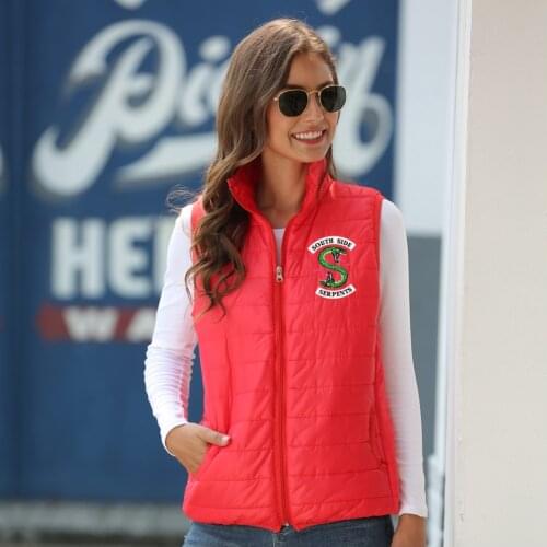 Southside Fashion Printed Down Jackets Sweatshirt Harajuku Round Collar Women/men Vest down jacket winter coat womenRiverdale