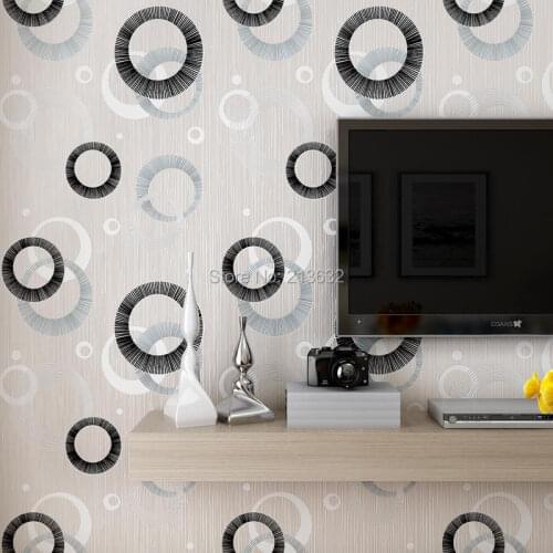 ZXqz 01 non-woven wallpaper wall cover cloth simple non-woven wallpaper 3D three-dimensional relief rounding circle pattern 2017